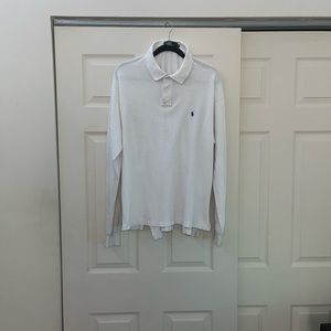 Ralph Lauren Long Sleeve White Polo
